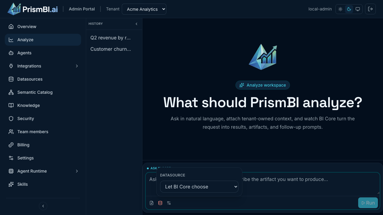 Datasource picker