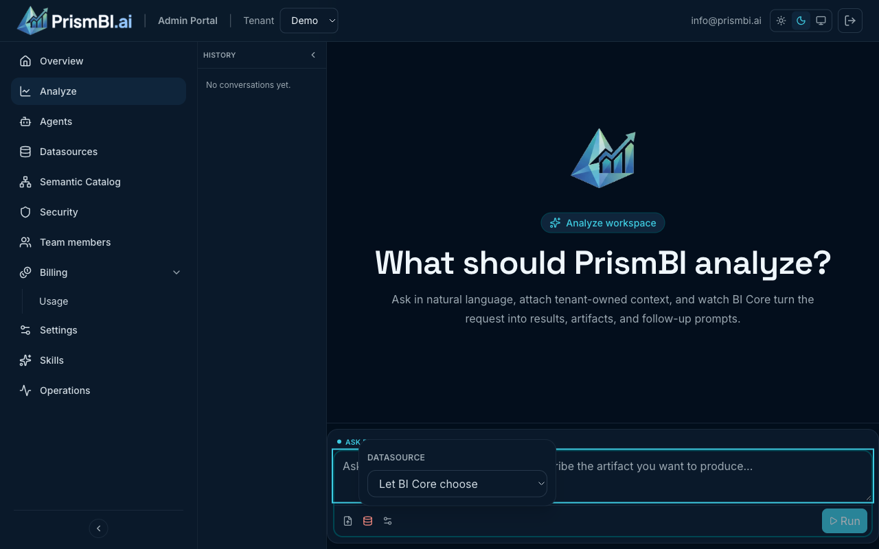 Datasource picker