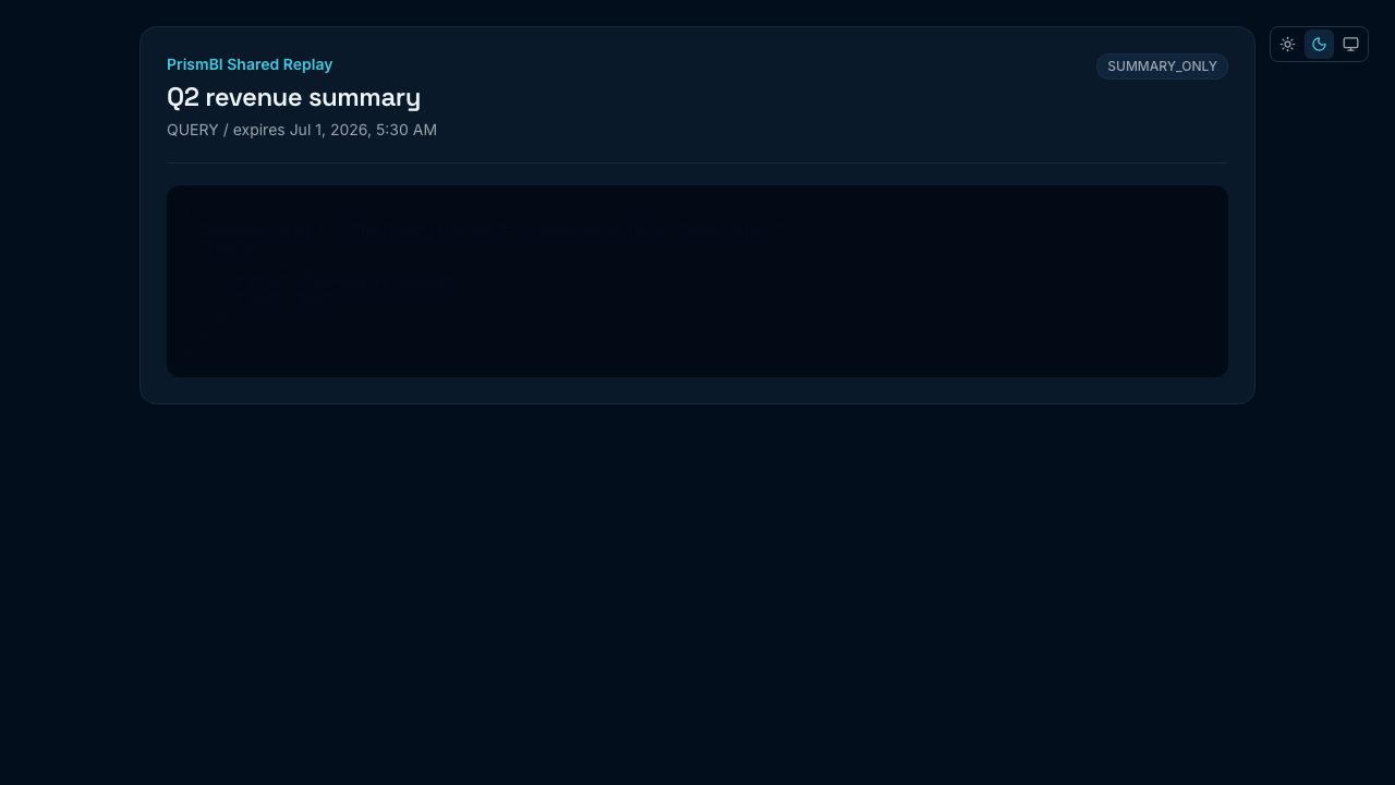 Public share replay page